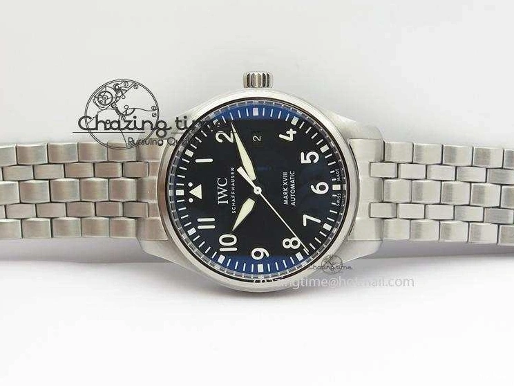 MIROTIME 0523 Compact Mark XVIII IW327001 SS Mk Maker Best Edition Black Dial On SS Bracelet A 7301